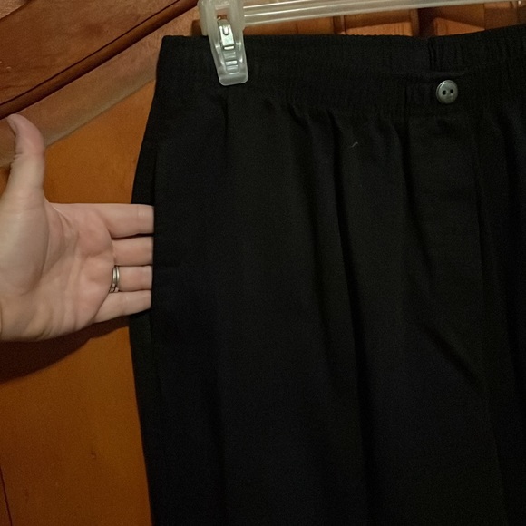 EUC Jet Black Flex-Waist Denim Pants by Woman Within, 18W (17-24” flat waist) - Picture 3 of 7